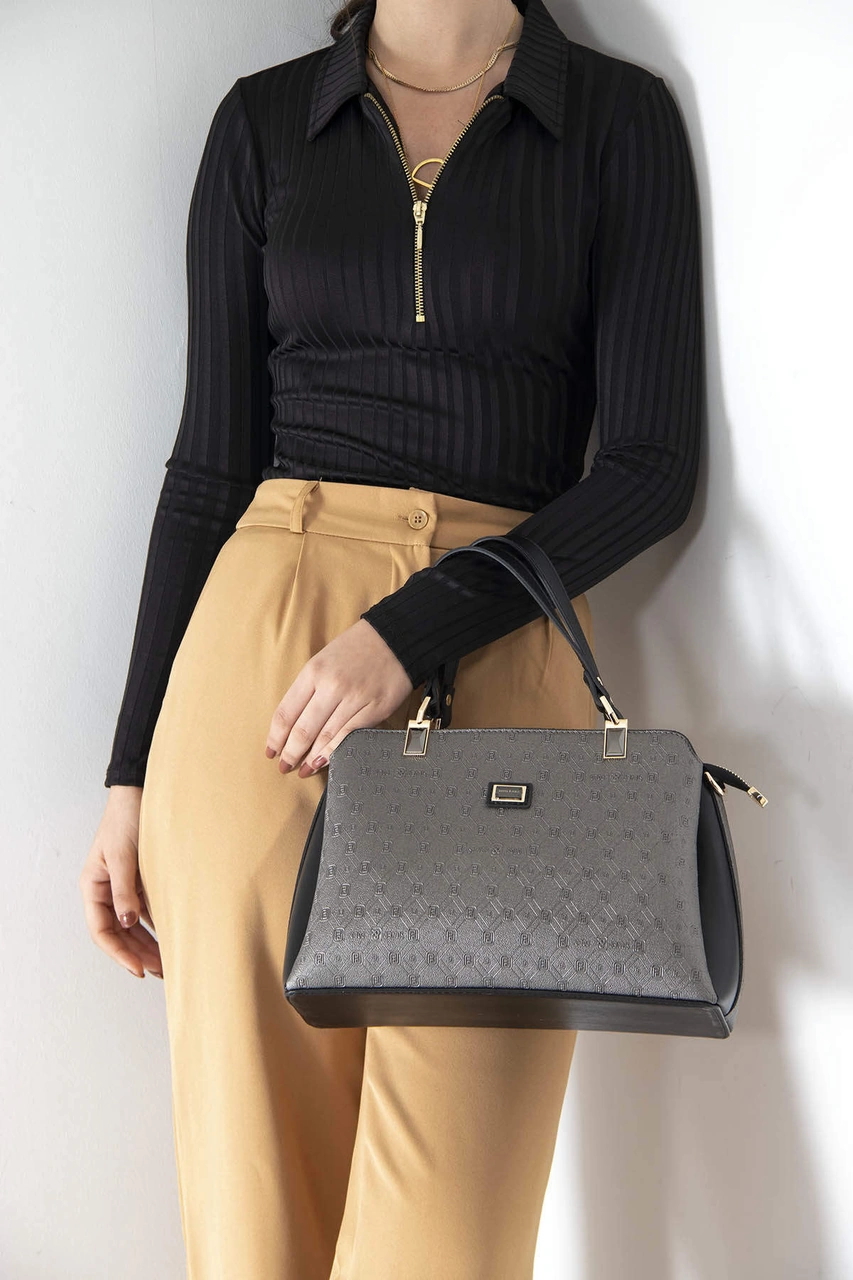 Silver Polo Kadın El Ve Çapraz Çanta 972 Platin