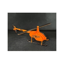 Parlak Turuncu Ve Siyah Kit Kart Helikopter Model - Kendin Yap Dıy Eğlenceli Masaüstü Dekorasyon Süsü, Birleştirilebilir Hafif Taktik Helikopter Maket Oyuncak, Havacılık Koleksiyonu İçin 20x20 Cm
