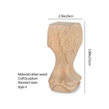 Dekorasyon El Sanatları Masif Mobilya Ayak Bacaklar Dolap Koltuk Ayakları Ahşap Oyma 15x6cm Style 4