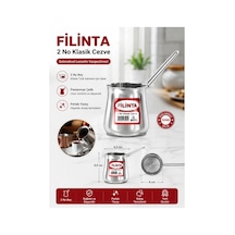 Filinta 2 No Klasik Paslanmaz Çelik Cezve Türk Kahvesi Cezvesi Çelik Kahve Cezvesi Dayanıklı
