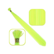Fiber Sentetik Boncuk Kaynaklık Renkli / Neon Sarı / 100 Adet - Zmff-571596 Çok Renkli