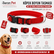 Geri Dönüştürülmüş Pedli Köpek Boyun Tasması 23-35 Cm Klips Tokalı - Kırmızı Çok Renkli