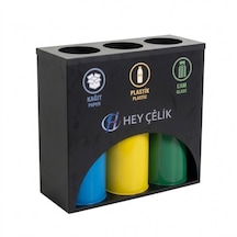 3 Lü Sıfır Atık Geri Dönüşüm Ünitesi Gd-306 Metal Atık Ayrıştırma Sistemi Hey Çelik