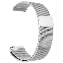 Huawei Watch 3 Pro Kordon Hasır Metal Örgülü Gümüş