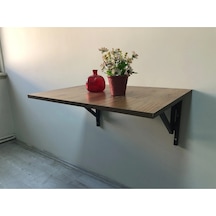 Duvara Monte Katlanır Sehpa Çay Seti Sehpa Balkon Ve Teras Sehpası 50x70cm Çok Renkli