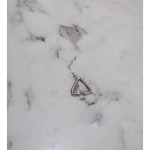 Gümüş Kaplama Üçgen Kıkırdak Küpe Gümüş