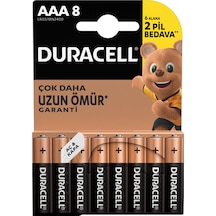 4 Adet Duracell Basic Alkalin Aaa 8'li İnce Pil