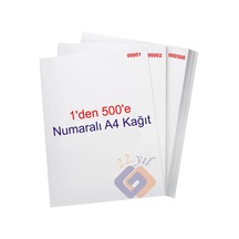 1 Den 500 E Numaralı A4 Fotokopi Kağıdı