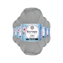 5 Adet Lotus Bikini Büstiyer Bluz Örgü İpi K941 Açık Gri Çok Renkli