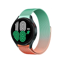 Watch 22mm Metal Mıknatıslı Kordon - Turuncu-yeşil Ahşap
