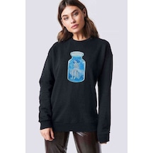Juvia From Fairy Tail Baskılı Siyah Kadın Sweashirt