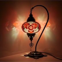 Osmanlı Mozaik Masa Üstü Dekoratif Lamba Gece Lambası Ev Hediyesi Çok Renkli