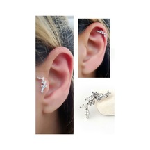 Pırlanta Parlaklığında Zirkon Taşlı 925ayar Gümüş Tragus Kıkırdak Helix Piercing Gümüş