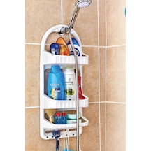 Duşa Asılabilir Şampuanlık Shower Caddy Royaleks-09165 Beyaz - Siyah