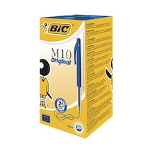 Bic Tükenmez Kalem M10 Basmalı 50 Li Mavi Çok Renkli