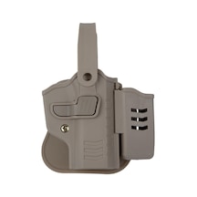 To Gun Holster Sarsılmaz Kılınç 2000 Mega Tabanca Kılıfı Seviye 2 Önü Şarjörlüklü Çöl Rengi-49972 Camel