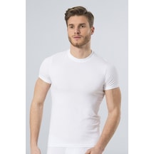 Türen Erkek Likralı T-shirt 164/beyaz 001