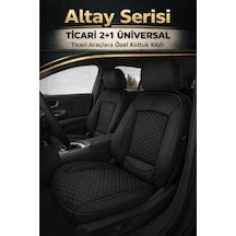 Volvo S40 2004-2012 2+1 Arka Sırt Oturak Uyumlu Altay Serisi Siyah Koltuk Kılıfı