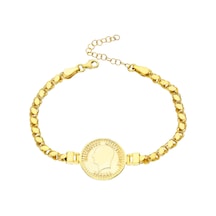 Arpa Bilezik 718506 Gold Gümüş