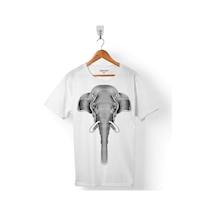 Fil Silüet Tasarım Elephant Erkek Tişört 001