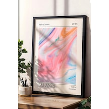 Balance Aura Çerçeveli Tablo Pembe Mavi Aura Enerji Renkleri Retro Series 1970s