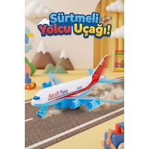 16 Cm Friksiyonlu Sivil Yolcu Hava Aracı Replikası - Mini Yolcu Hava Taşıtı Modeli, Öğretici Çocuk Maketi