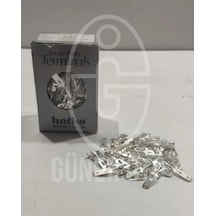 Uzun Tırnaklı Erkek Fiş-kablo Ucu 6.3 Mm Gümüş Kaplama-100 Adet