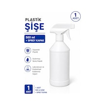 Plastik Şişe 500 ML + Sprey Kapak 1 Adet