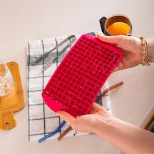 160 Mini Küp Kapasiteli Esnek Silikon Buzluk - Kolay Çıkartılabilir Buz Kalıbı Silikon Diğer