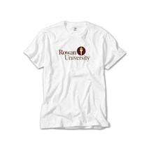 Rowan University Logo Text Beyaz Tişört Beyaz