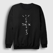 Presmono Unisex Cactus Jack Travis Scott Sweatshirt Siyah
