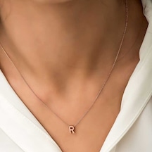 Gümüş Rose 3 Boyutlu R Harf Kadın Kolye (523513001)
