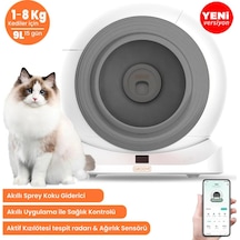 Groove Q-clean Wi-fi Otomatik Akıllı Kedi Tuvaleti Gri Ultra Sessiz+akıllı Sprey Koku Giderici+app Kontrol+akıllı Sensör