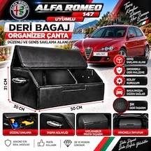 Alfa Romeo 147 Uyumlu Oto Bagaj Organizeri Deri Bagaj Kutu Çanta 1