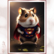 Süper Hamster - Mini Kahraman Sevimli Pvc Tablo