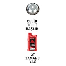 Rapco Motorlu Tırpan Çelik Telli Başlık Ve Petrol Ofisi Maximoto 2t Zamanlı Yağ