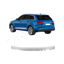 Audi Q7 Uyumlu 2015-2019 Krom Arka Tampon Üstü Koruma Paslanmaz Çelik