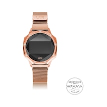 Upwatch Iconıc Rose Gold Set Wıth Swan Topaz Loop Band Unisex Kol Saati