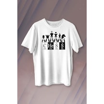 Chess Periodic Satranç Periyodik Fischer Baskılı Tişört Unisex T-shirt 001