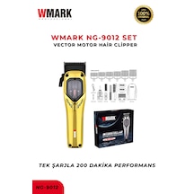 Ng -9012 Gold Tıraş Makinesi Set Vector Motor / Uzun Süre Kablosuz Kullanım 3.5 Saat