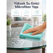 Cam Ayna Ve Parlak Yüzeyler İçin Mikrofiber Temizlik Bezi Leke Ve İz Bırakmaz