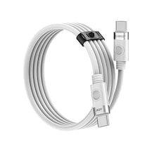 60w 3a Pd Type-c To Type-c Hızlı Şarj Ve Data Kablosu Beyaz 1 Metre