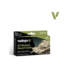 Vallejo 71209, 6x18 Ml. Us Modern Desert Colors Model Air Boya Seti Standart