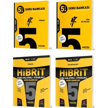 Hız 2025 5. Sınıf Türkçe + Fen Bilimleri Soru + Hibrit - Konu Seti 4 Kitap