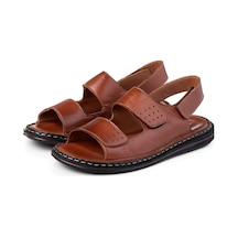 Luas Hakiki Deri Erkek Sandalet, Hakiki Deri Sandalet, Ortopedik Taban Sandalet