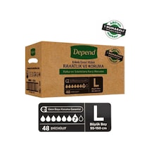 Depend Emici Külot Büyük Boy Erkek 8 Li X 6 Adet PKT.DEPEND.014 L