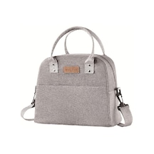 Kadınlar/erkekler/piknik/iş/okul/seyahat İçin Ayarlanabilir Çıkarılabilir Askılı Ve Cepli Büyük Yeniden Kullanılabilir Soğutucu Çanta, Gri-fd- Çok Renkli