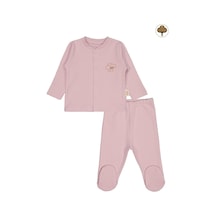 Civil Baby Organik Pamuklu 0-6 Ay Bebe Pijama Takımı - Pembe