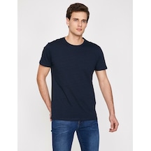 Ceylin Lacivert 0 Bisiklet Yaka Kısa Kol Tshirt