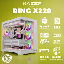 Xaser Ring X220 R-5 7500f 16 GB   1 TB M.2 Nvme  SSD 16 GB RX9070 Free Dos Masaüstü Oyuncu Bilgisayarı